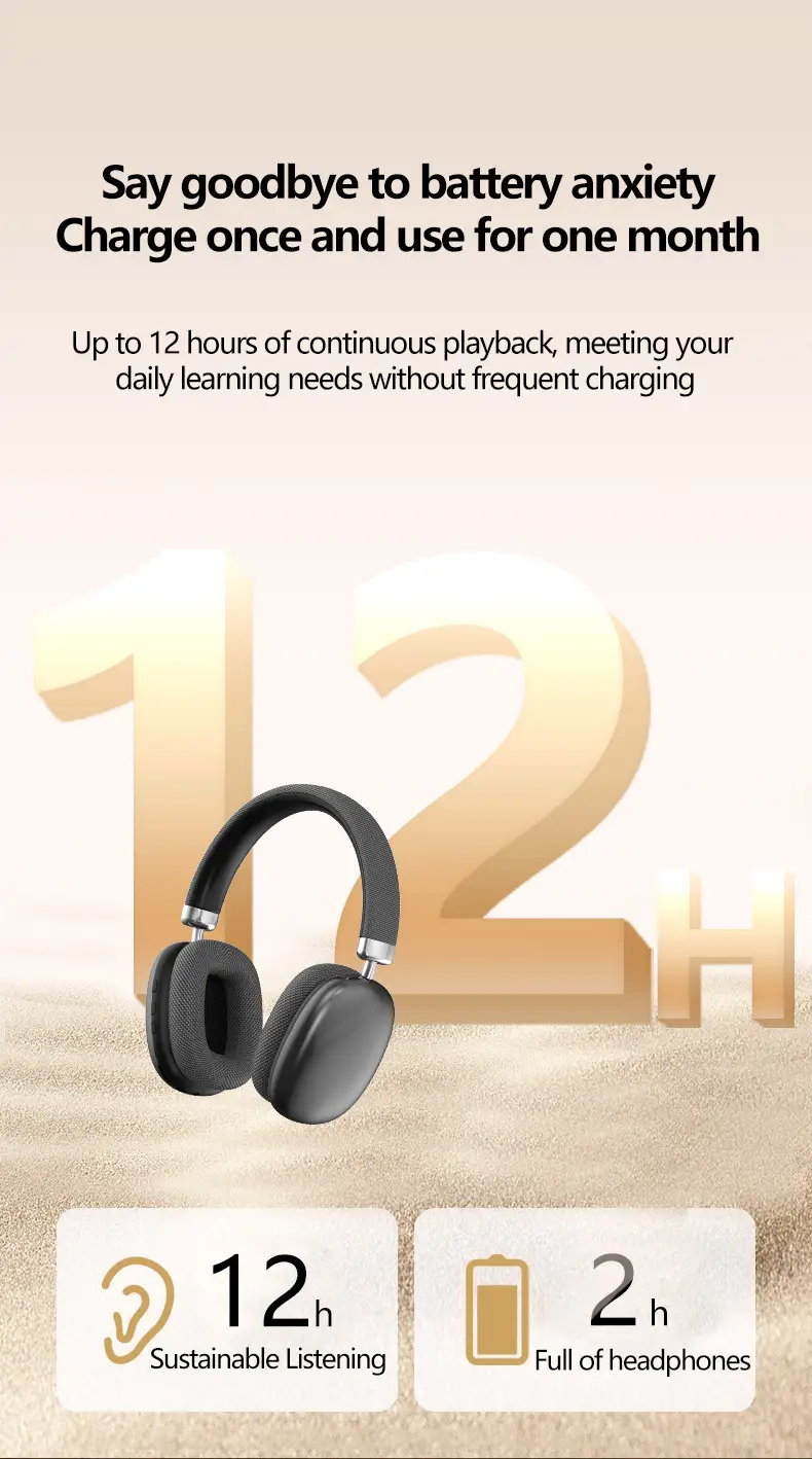 Pink Wireless Bluetooth Headphones Type-C for Students & Gamers β feature 8