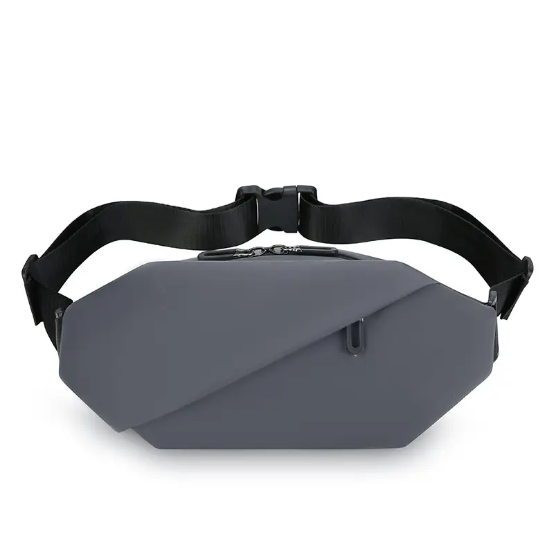 Men's Black Waterproof Crossbody Shoulder Bag with Water Bottle Holder - Image 2