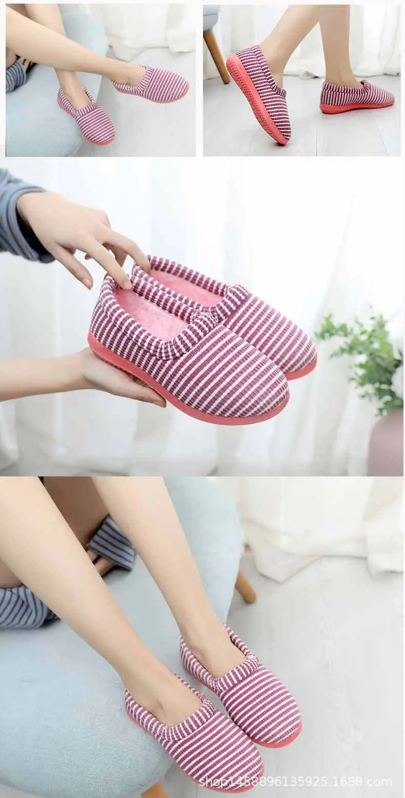 2026 Winter Cotton Slippers for Women, Old Beijing Style Cloth Shoes, Indoor Heel-Covered Plush Home Non-Slip Fleece-Lined Warm Thick-Soled Shoes — feature 8