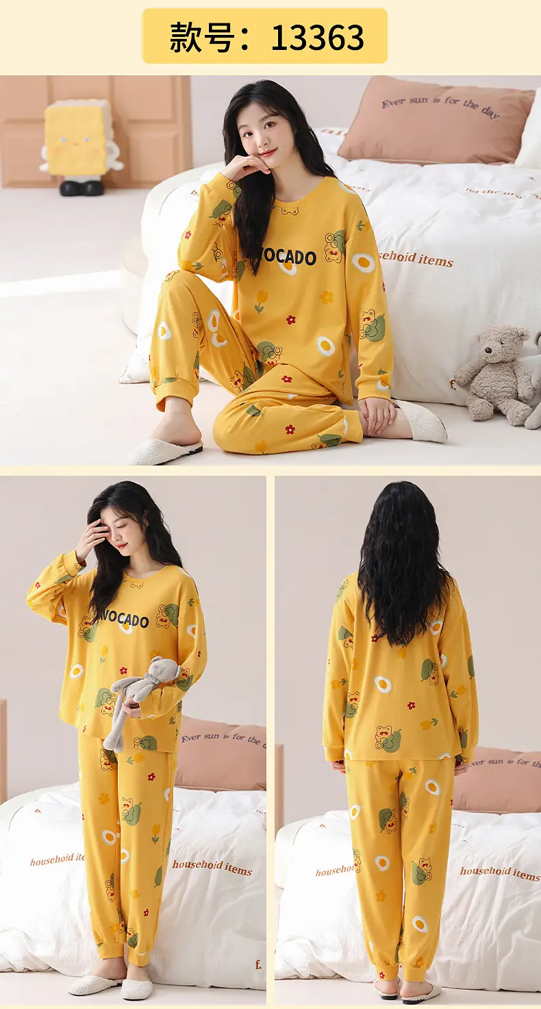 Bra-Free Women's Cotton Floral Pajamas Set — feature 23