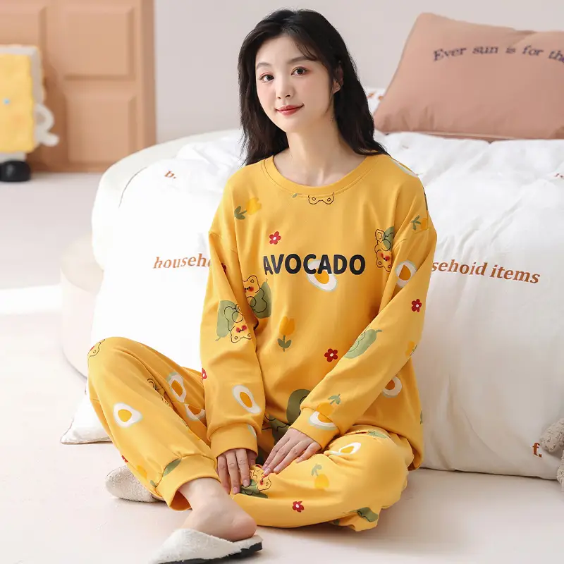 Bra-Free Women's Cotton Floral Pajamas Set