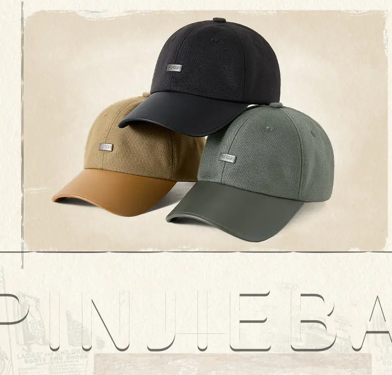 Men's Black Logo Baseball Cap with Embroidered Design — feature 14
