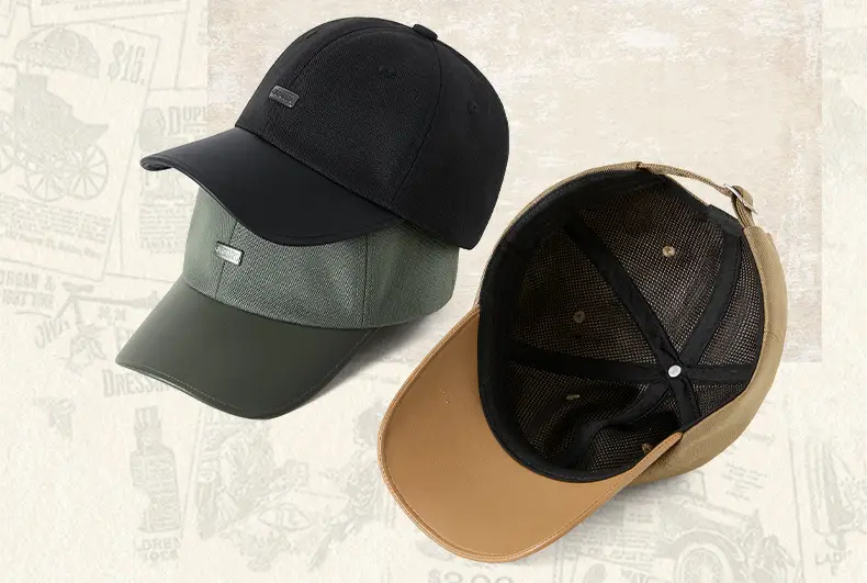 Men's Black Logo Baseball Cap with Embroidered Design — feature 15