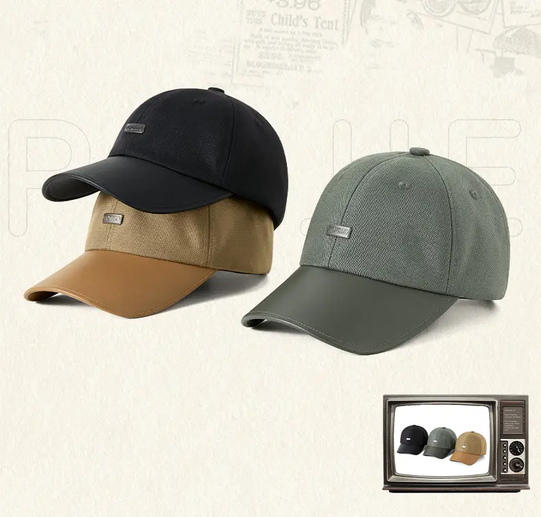 Men's Black Logo Baseball Cap with Embroidered Design — feature 16