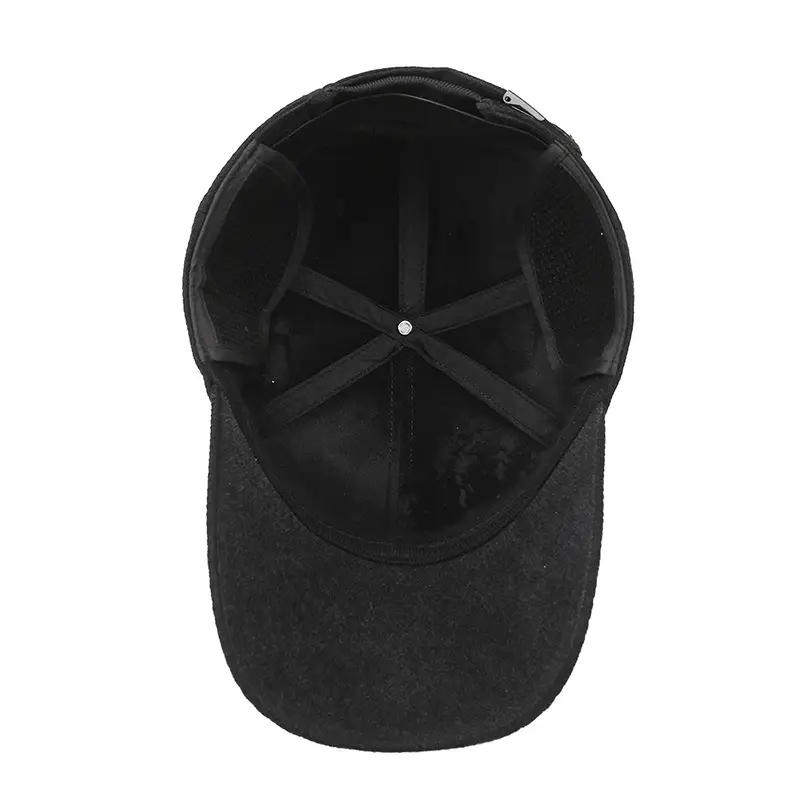 Winter Paris Embroidered Black Baseball Cap - Image 6