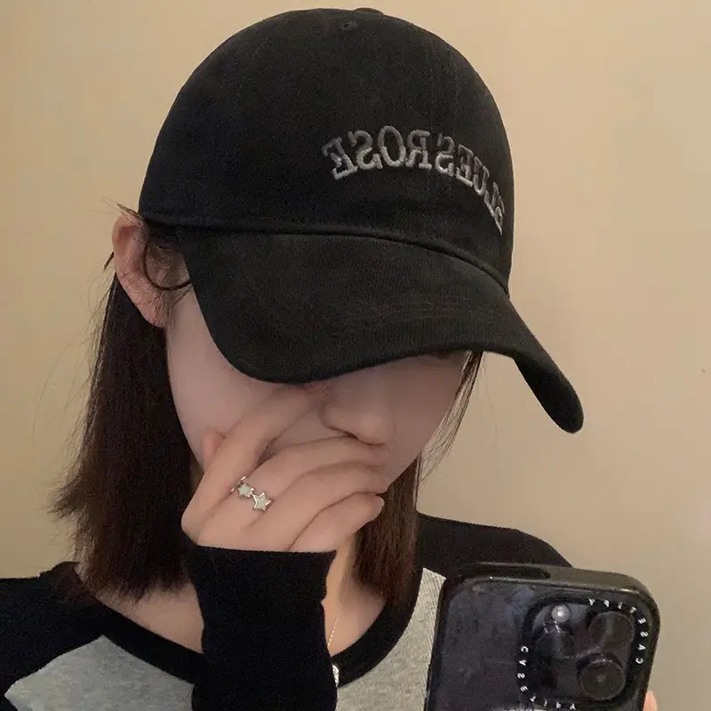 Women Lettered Baseball Cap Wide Brim Summer Thin Sunshade - Image 10