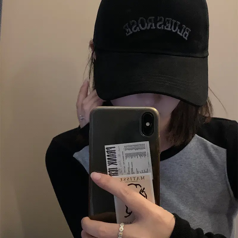 Women Lettered Baseball Cap Wide Brim Summer Thin Sunshade - Image 12