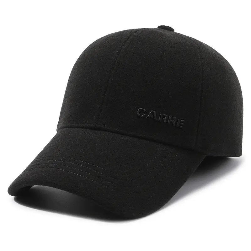 Men's Grey Fleece Baseball Cap Winter Windproof Ear Protection - Image 2