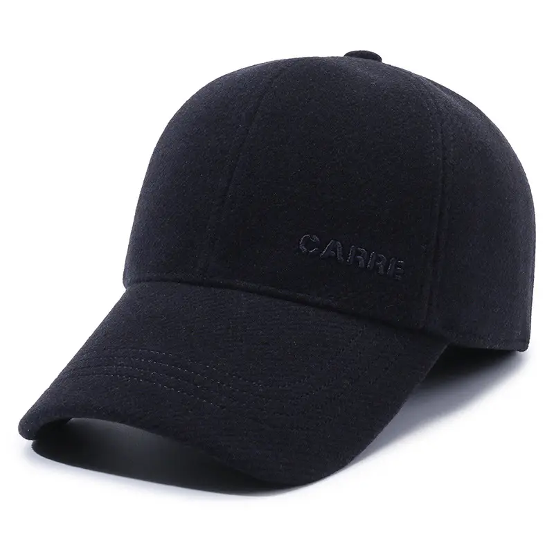 Men's Grey Fleece Baseball Cap Winter Windproof Ear Protection - Image 3