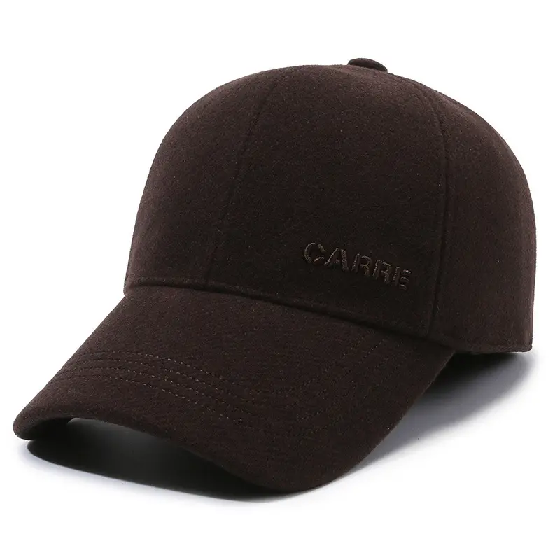 Men's Grey Fleece Baseball Cap Winter Windproof Ear Protection - Image 4