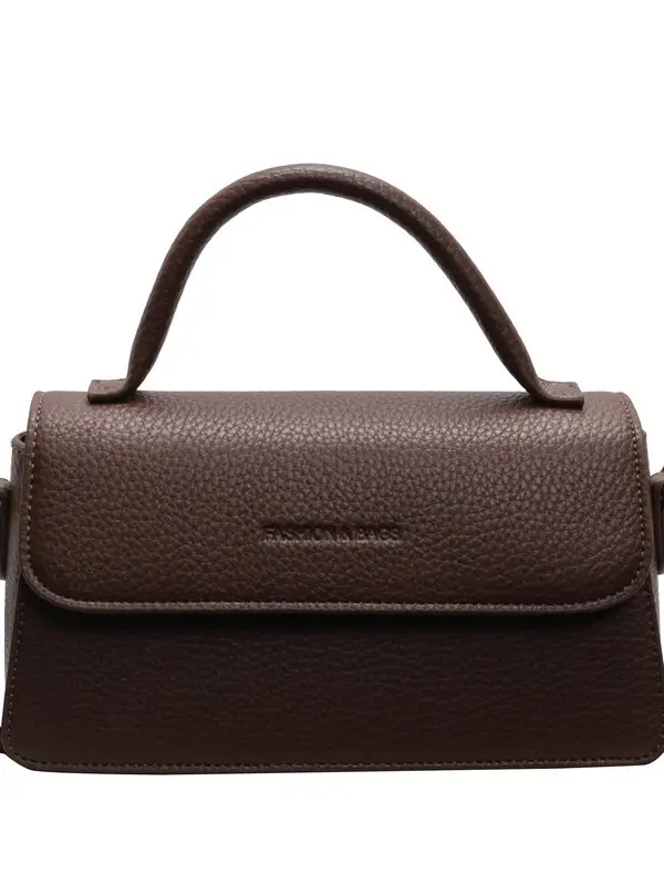 French Style Brown Square Shoulder Bag for Women - Image 8