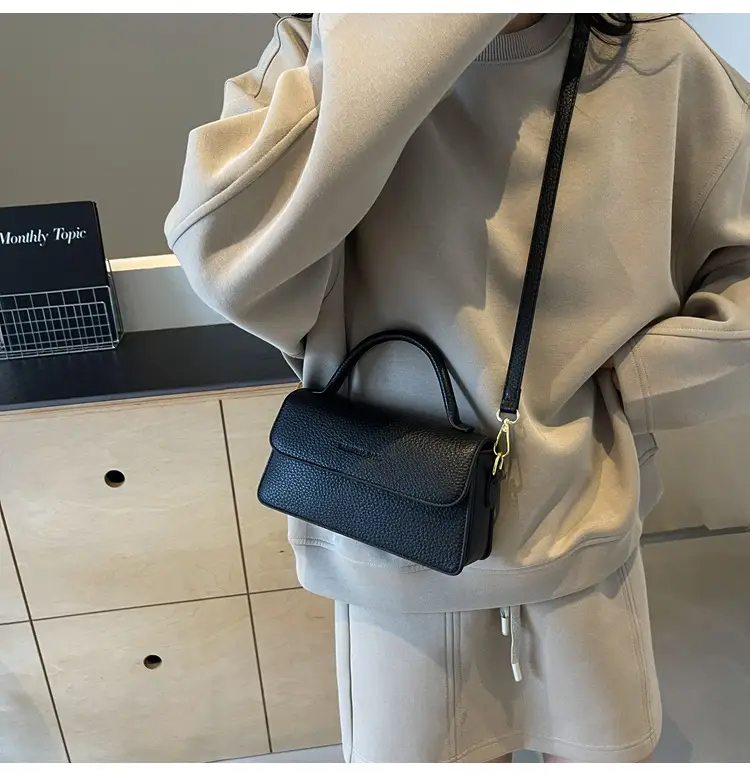 French Style Brown Square Shoulder Bag for Women — feature 10
