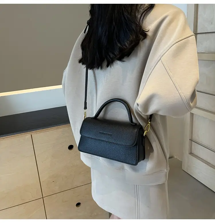 French Style Brown Square Shoulder Bag for Women — feature 11