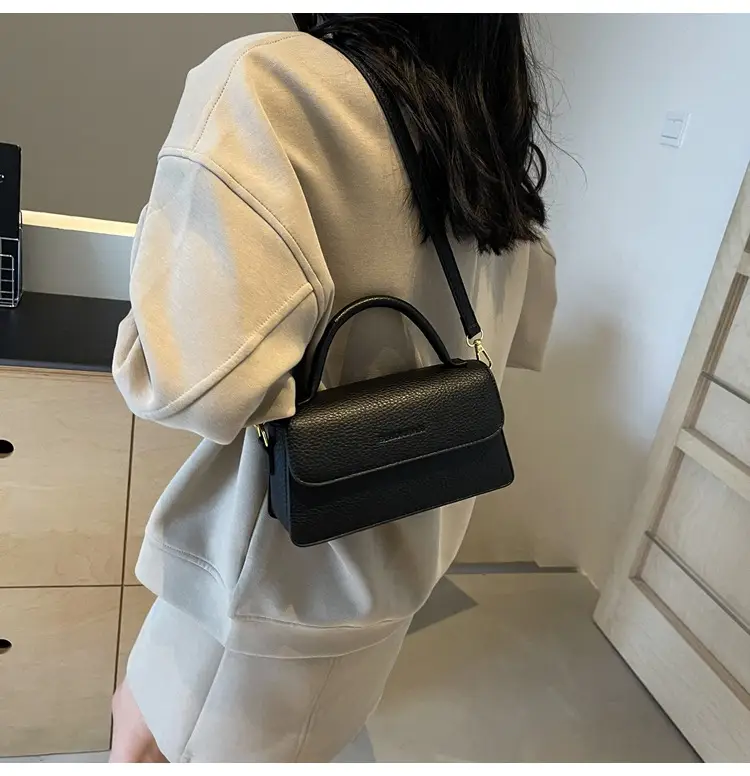 French Style Brown Square Shoulder Bag for Women — feature 12