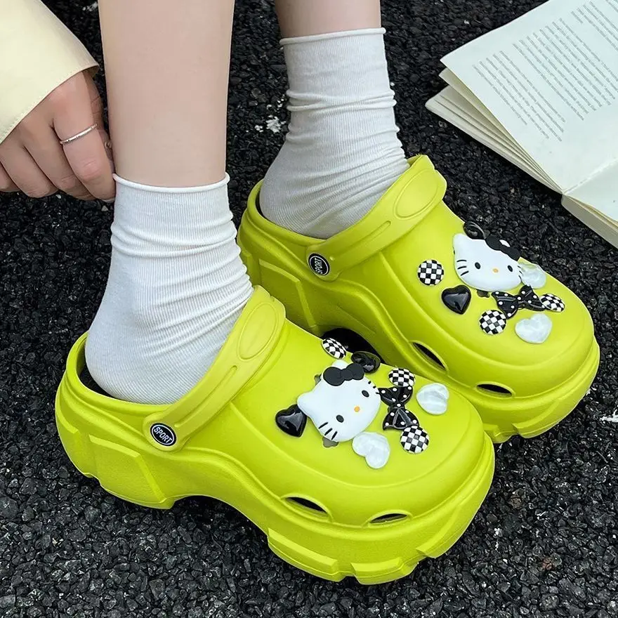 Eva Ultra-Thick-Soled Clogs for Women, Summer Outdoor Wear, 2026 Trendy Cute Sweat-Absorbing Dog Design, Versatile Sandals, Height-Increasing