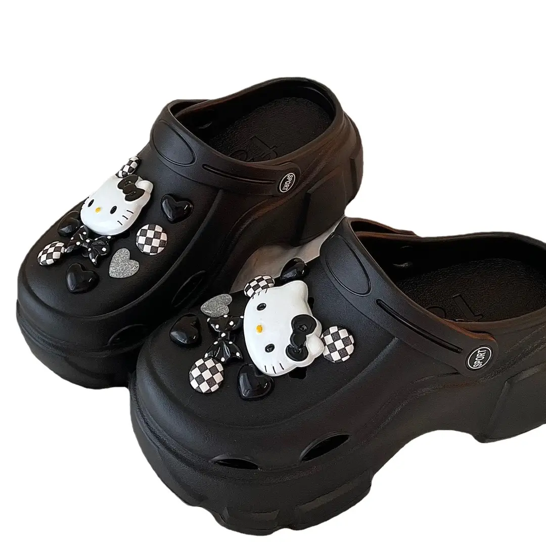 Eva Ultra-Thick-Soled Clogs for Women, Summer Outdoor Wear, 2026 Trendy Cute Sweat-Absorbing Dog Design, Versatile Sandals, Height-Increasing