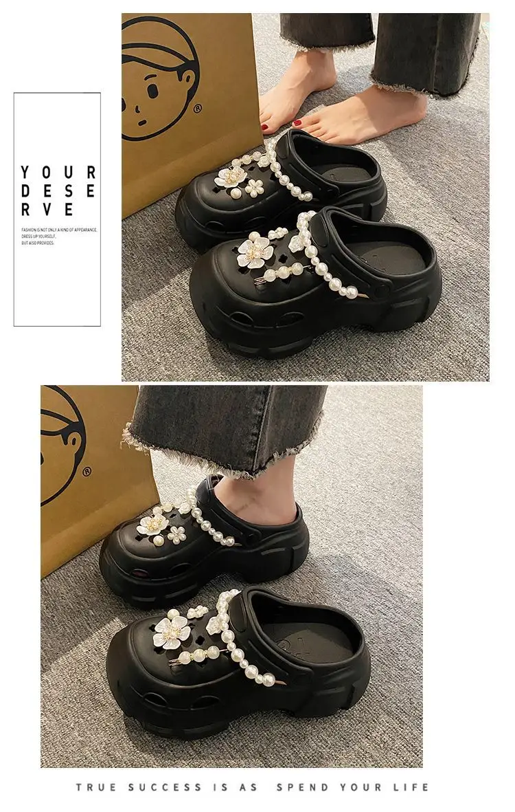 Women's Neon Pearl Decorated Thick Sandals — feature 20