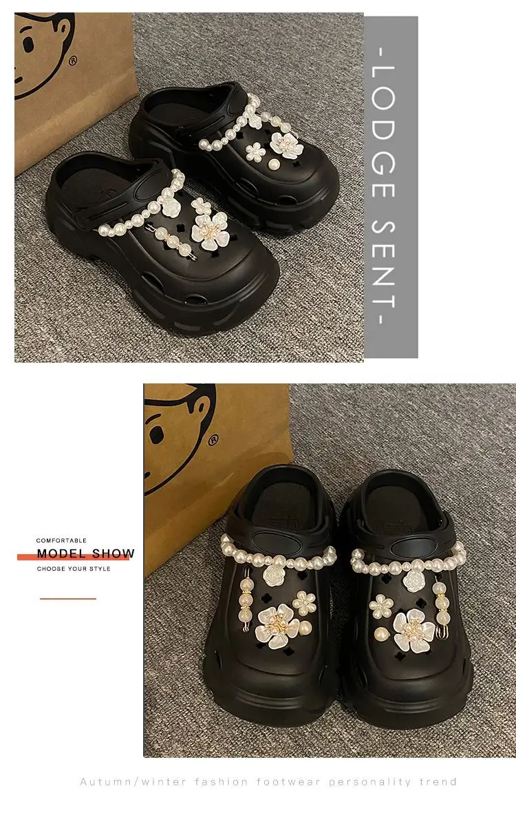 Women's Neon Pearl Decorated Thick Sandals — feature 32