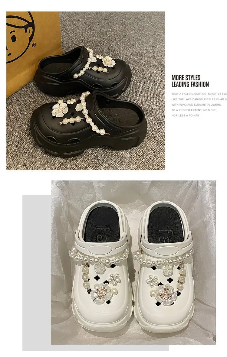Women's Neon Pearl Decorated Thick Sandals — feature 33