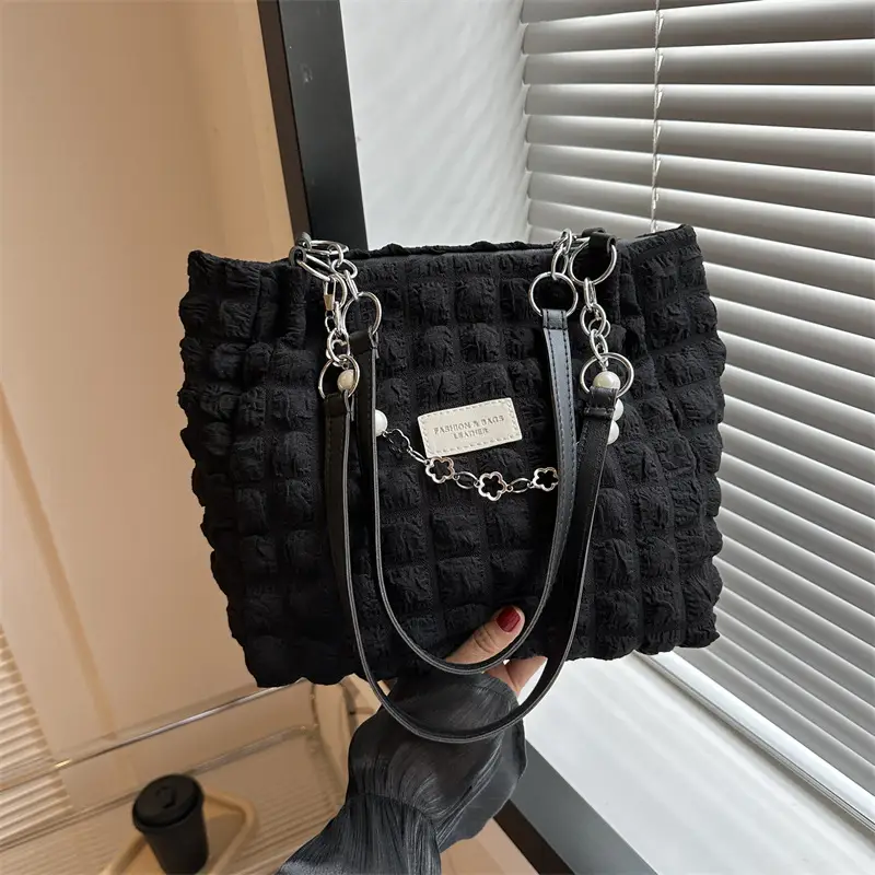 Pink Pleated Shoulder Bag for Women 2025 Summer - Image 6