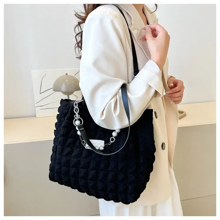 Pink Pleated Shoulder Bag for Women 2025 Summer — feature 14