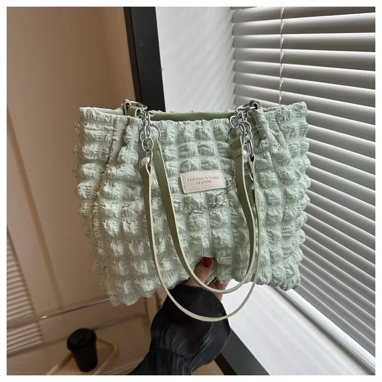Pink Pleated Shoulder Bag for Women 2025 Summer — feature 21