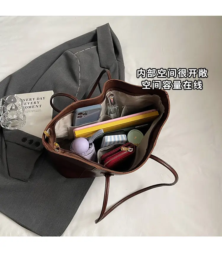Women Large Capacity Tan Tote Bag 2026 Casual Commuter — feature 20