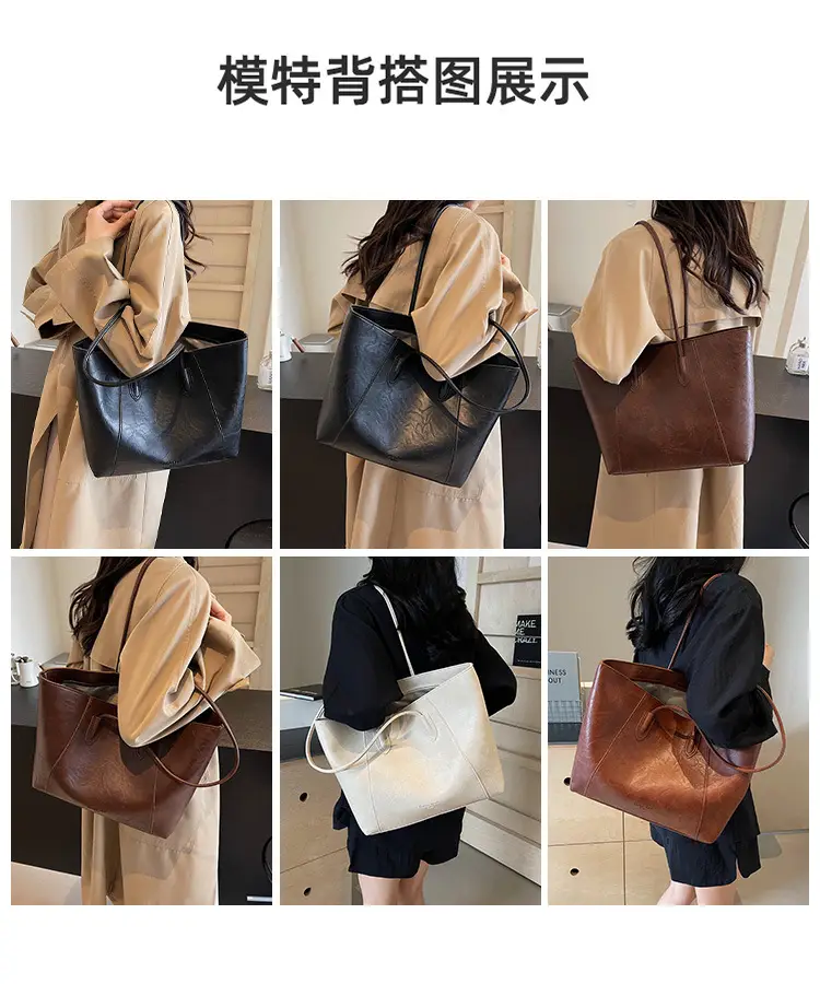 Women Large Capacity Tan Tote Bag 2026 Casual Commuter — feature 23