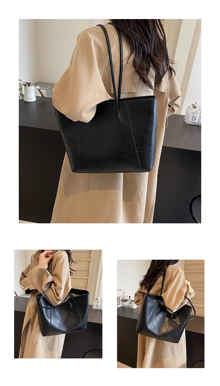 Women Large Capacity Tan Tote Bag 2026 Casual Commuter — feature 24
