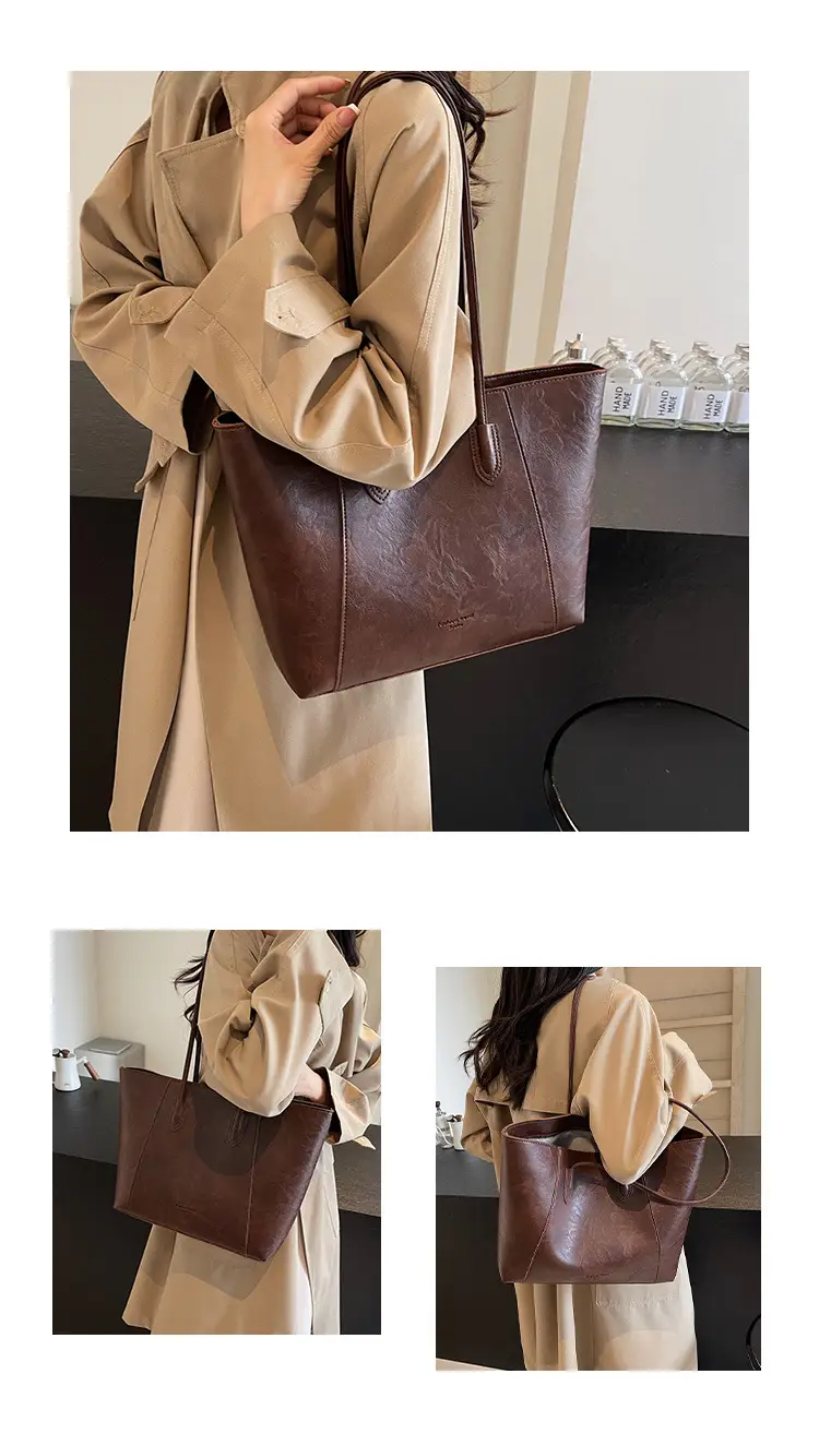Women Large Capacity Tan Tote Bag 2026 Casual Commuter — feature 25