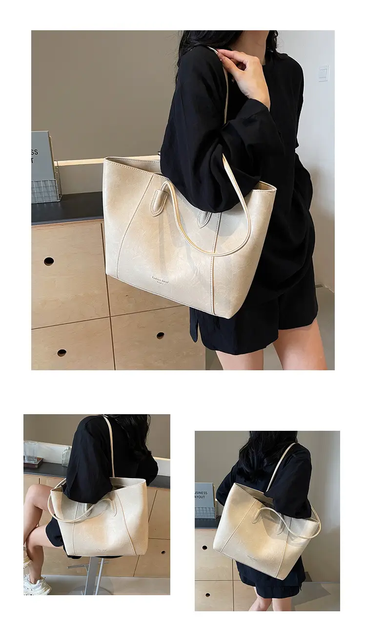 Women Large Capacity Tan Tote Bag 2026 Casual Commuter — feature 26