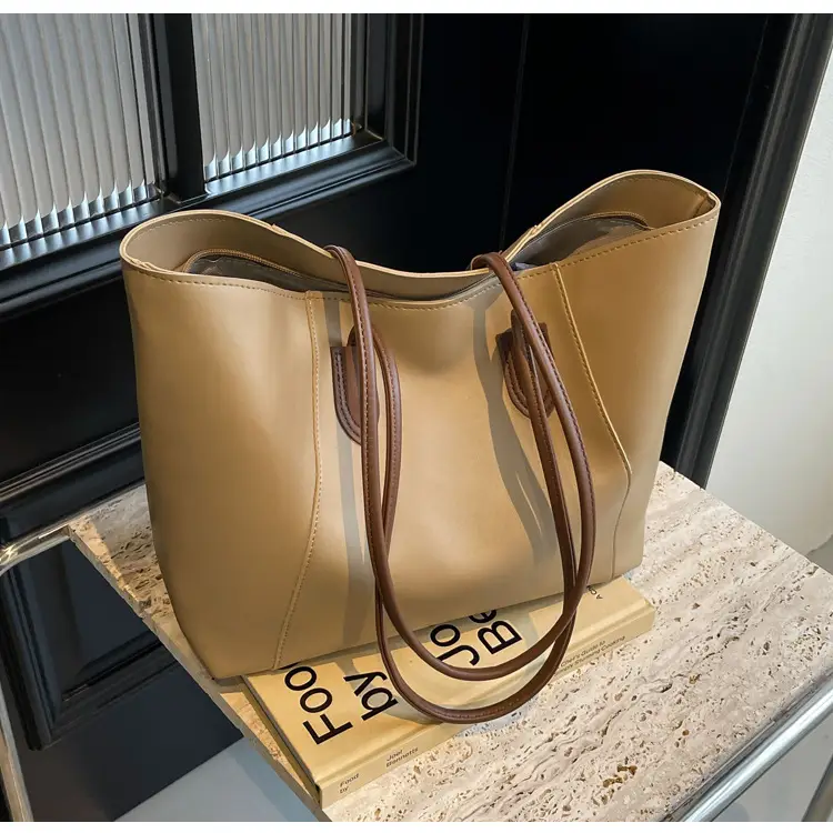 Women Large Capacity Tan Tote Bag 2026 Casual Commuter — feature 31
