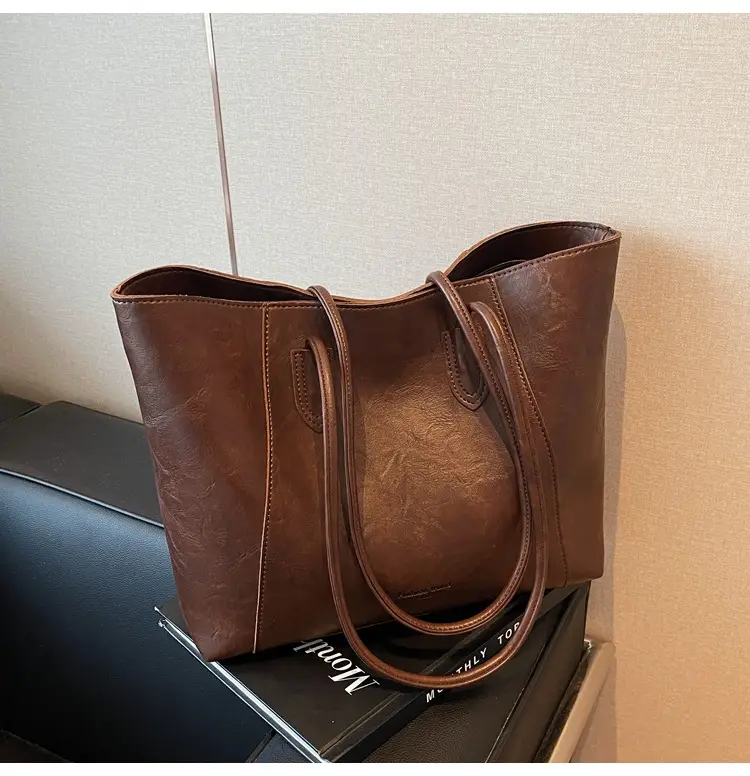 Women Large Capacity Tan Tote Bag 2026 Casual Commuter — feature 34