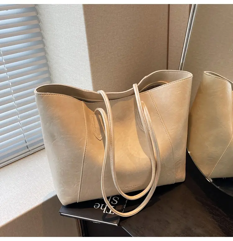 Women Large Capacity Tan Tote Bag 2026 Casual Commuter — feature 35