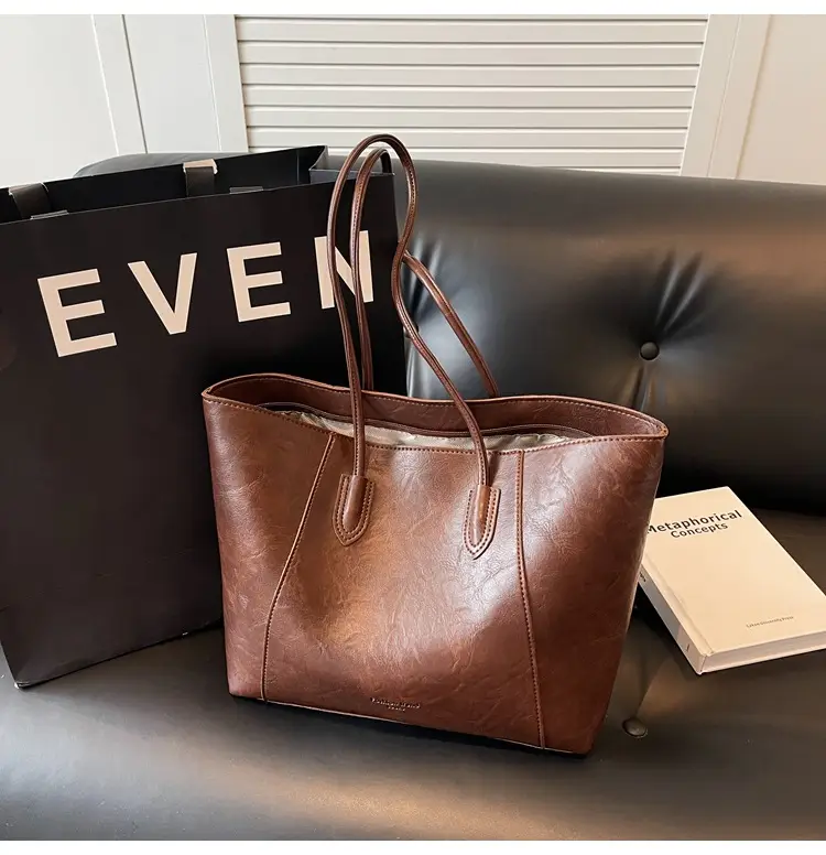 Women Large Capacity Tan Tote Bag 2026 Casual Commuter — feature 36