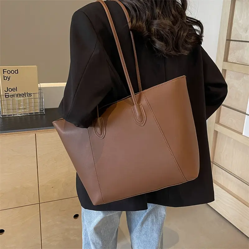 Women Large Capacity Tan Tote Bag 2026 Casual Commuter - Image 2