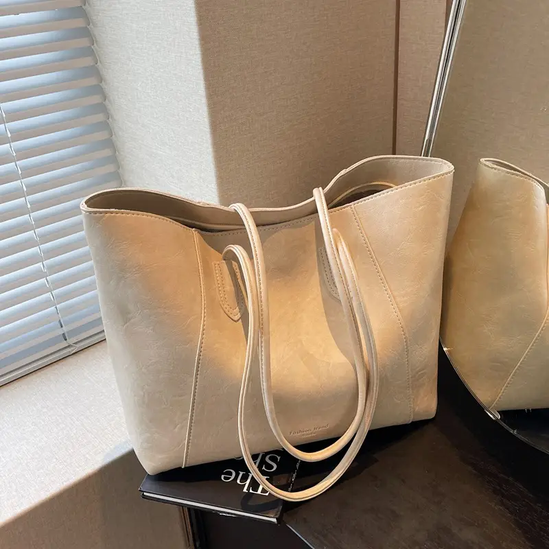 Women Large Capacity Tan Tote Bag 2026 Casual Commuter - Image 8