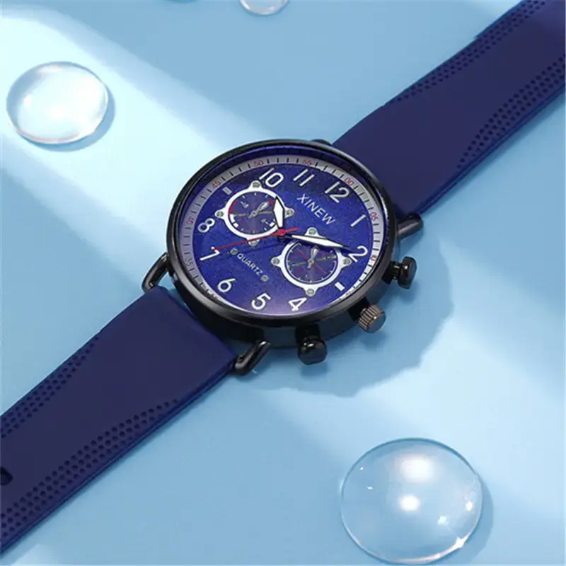 Men Xinew Blue Nylon Chronograph Watch Quartz 2024 - Image 19