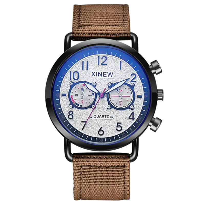 Men Xinew Blue Nylon Chronograph Watch Quartz 2024 - Image 10