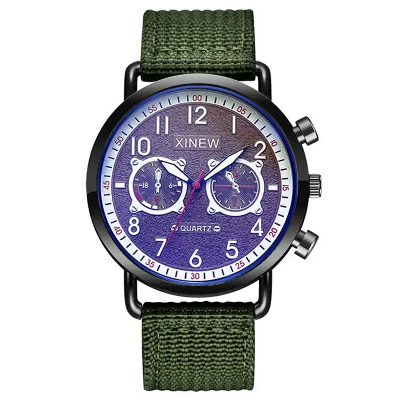 Men Xinew Blue Nylon Chronograph Watch Quartz 2024 - Image 15