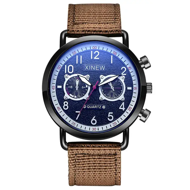 Men Xinew Blue Nylon Chronograph Watch Quartz 2024 - Image 9