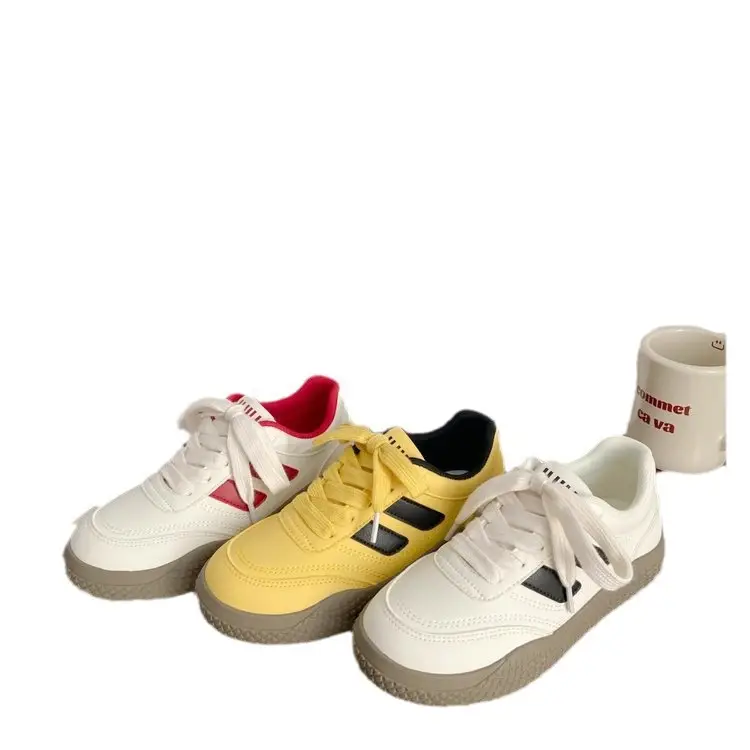 Women White Leather Platform Slab Shoes Autumn New - Image 8