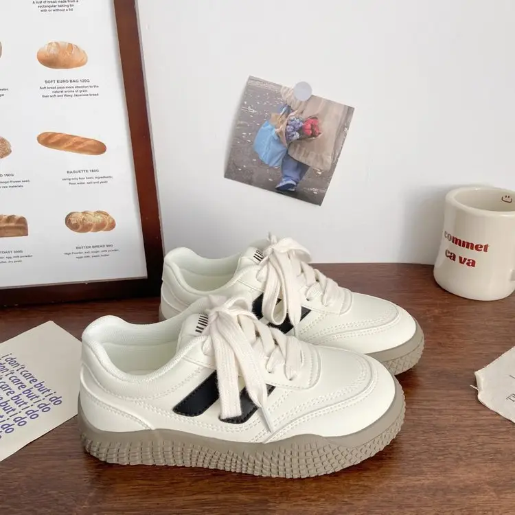 Women White Leather Platform Slab Shoes Autumn New — feature 10