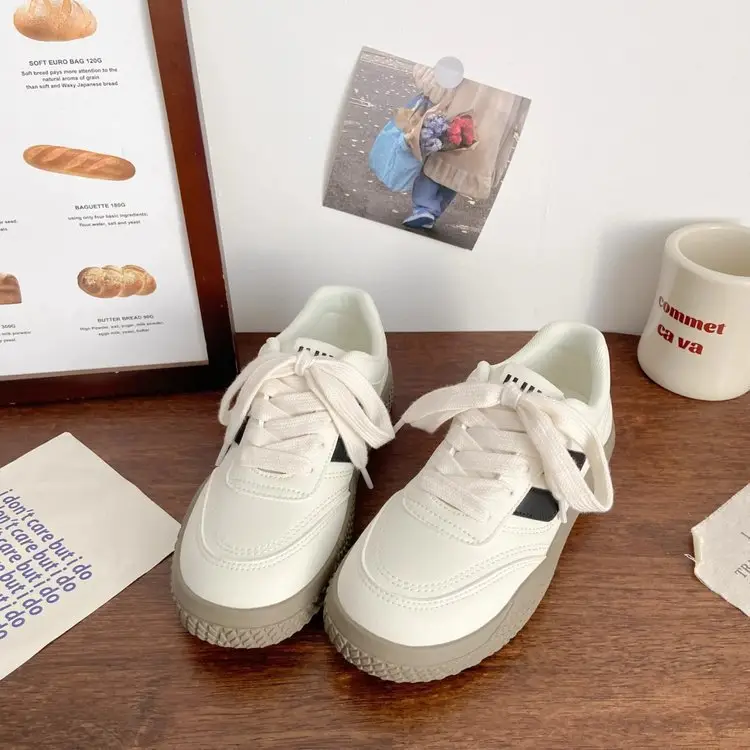 Women White Leather Platform Slab Shoes Autumn New — feature 13