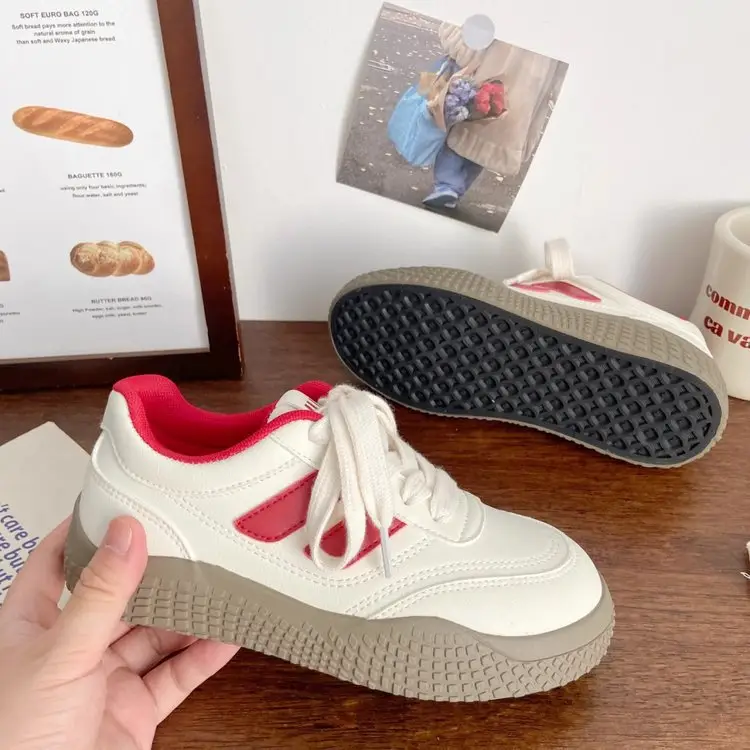 Women White Leather Platform Slab Shoes Autumn New — feature 14
