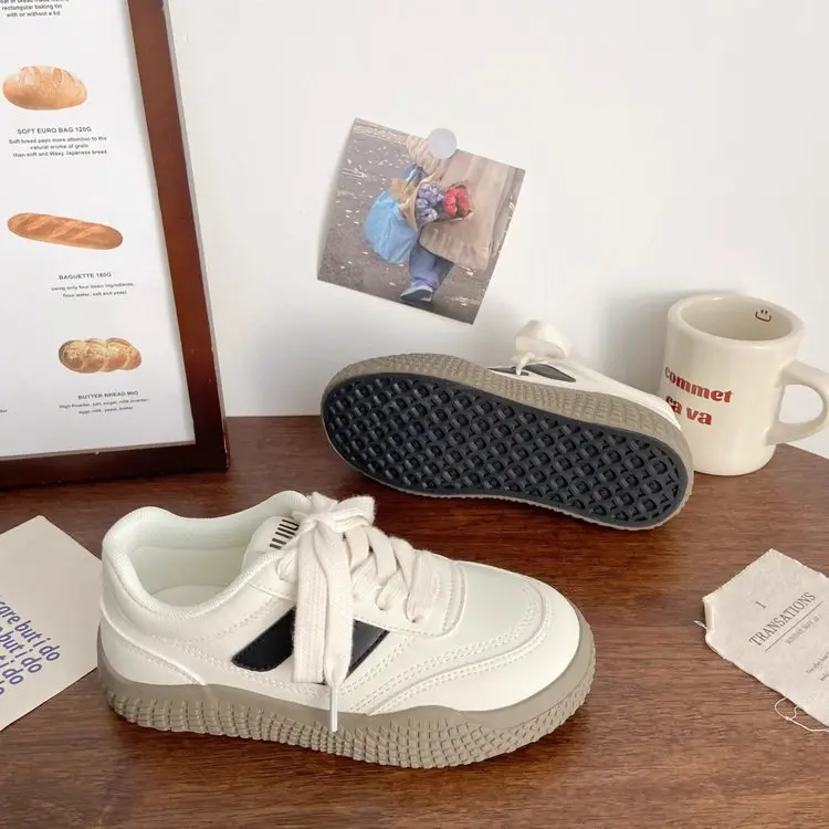 Women White Leather Platform Slab Shoes Autumn New — feature 5