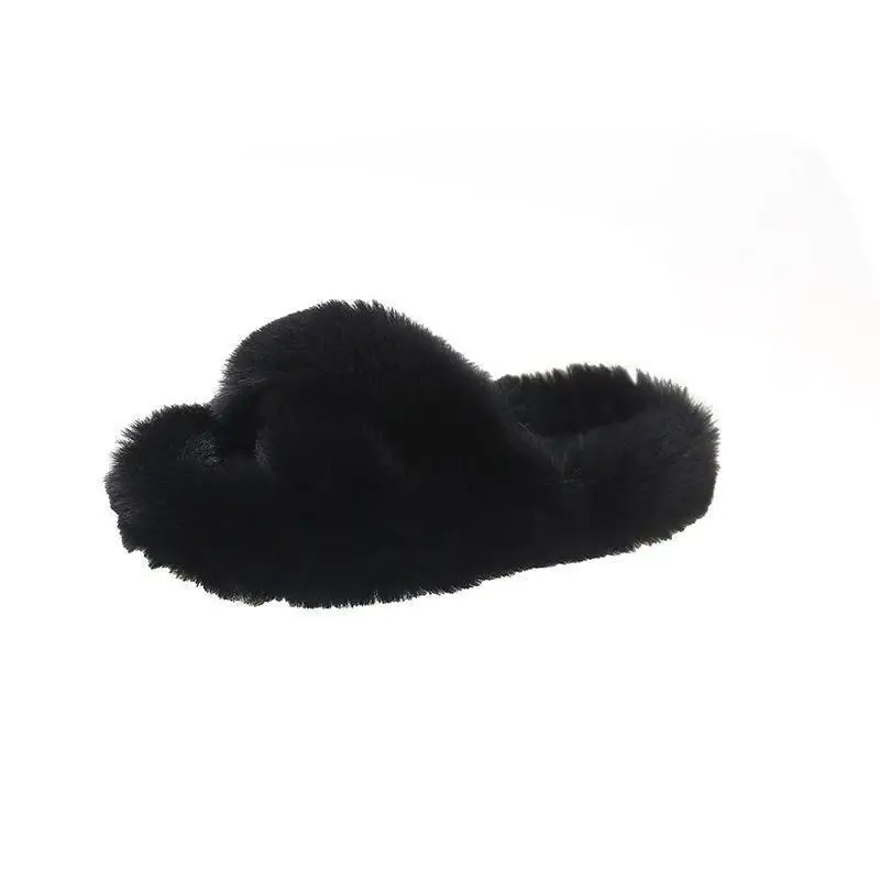 Mao Mao cotton slippers women's autumn and winter plush online popular fashion all-match non-slip thick bottom warm slippers for home