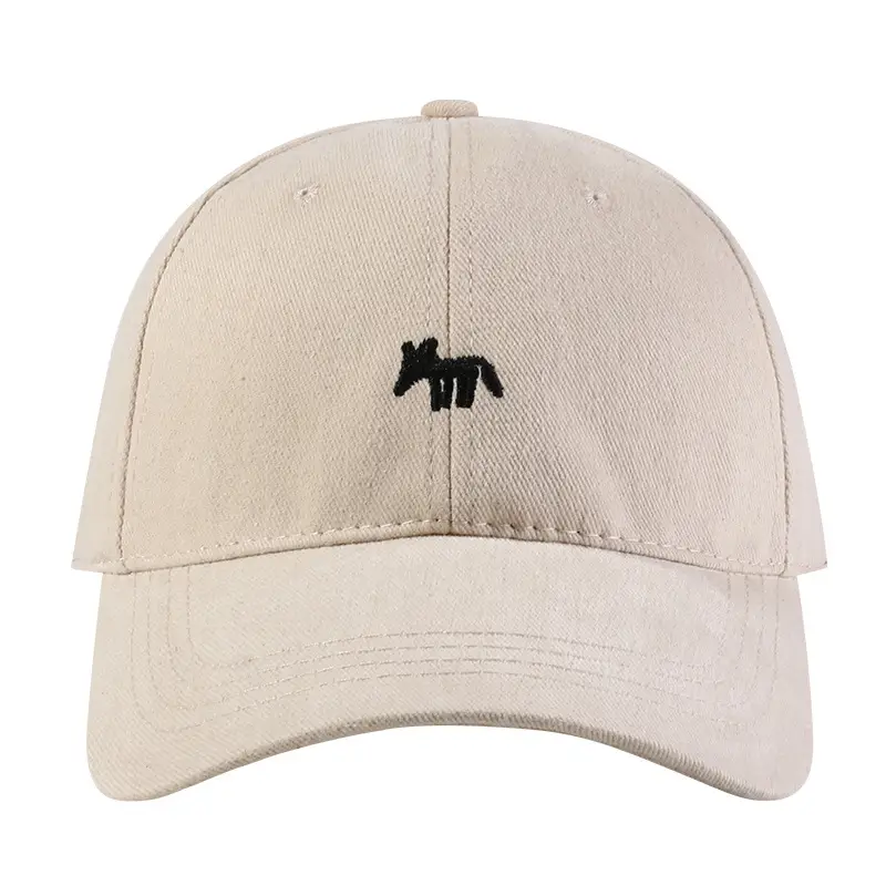 Women's Fox Embroidered Cap Beige Black Red Brown - Image 12