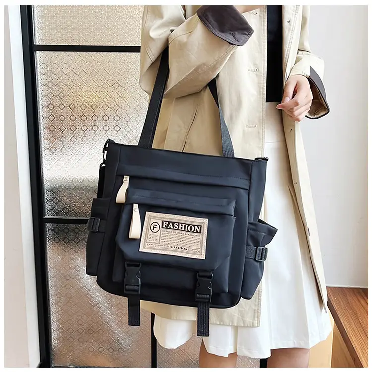 Blue Japanese Style Large Capacity Commuter Shoulder Bag — feature 15