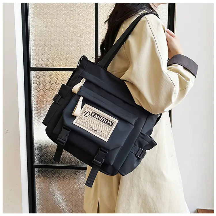 Blue Japanese Style Large Capacity Commuter Shoulder Bag — feature 16